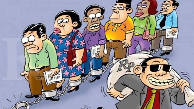 Foto: Ilustrasi Karikatur Investasi Bodong