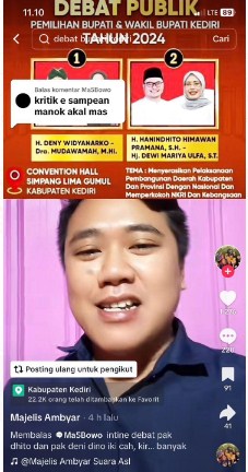 Simak Debat, Banyak Netizen Akui Keberhasilan Dhito