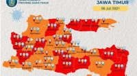 Covid 19 di Jatim Tambah Parah, 20 Kabupaten/Kota Masuk Zona Merah