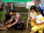 Puncak Pekan Penghijuan, Polresta Kediri Beri Pemahaman Secara Langsung Ajak Tanan bibit Pohon