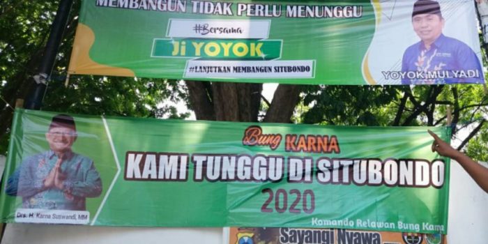 Kontestasi Pilkada Memanas Banner Bacalon Saling Sindir