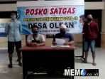 Perangkat dan Relawan Desa Olean  Konsisten Hadapi Covid -19