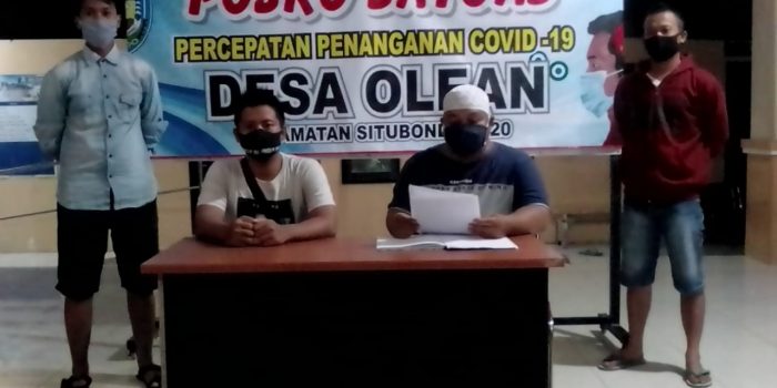 Perangkat dan Relawan Desa Olean  Konsisten Hadapi Covid -19