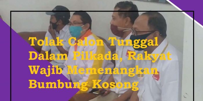 Calon Tunggal Ciderai Rasa Keadilan dan Demokrasi Terpasung, Ini Sikap Aliansi Parpol Non Parlemen