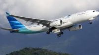 Pesawat Garuda jenis Boeing 737 800 GA 642 PF-GFF tujuan Makassar-Gorontalo, mengalami kerusakan pada mesin sebelah kanan saat terbang.