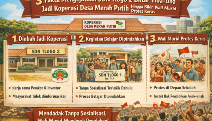 3 Fakta Mengejutkan SDN Tlogo 2 Blitar Tiba-tiba Jadi Koperasi Desa Merah Putih Hingga Bikin Wali Murid Protes Keras