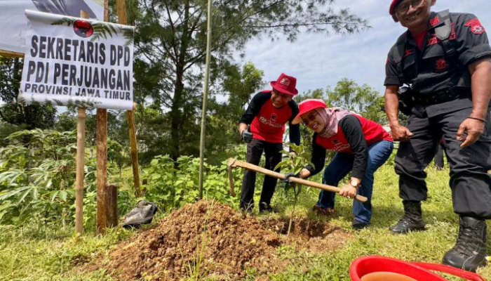 Aksi PDI Perjuangan Jember Tanam 1.053 Bibit Pohon Guna Lestarikan Ekosistem Alam Lokal