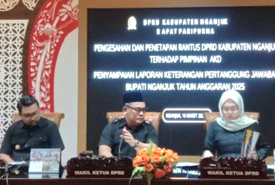 DPRD Nganjuk Tetapkan Puguh Wicaksono Sebagai Ketua Komisi di Rapat Paripurna