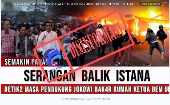 Fakta Terbaru Hoaks tentang Pendukung Jokowi yang Membakar Rumah Ketua BEM UI