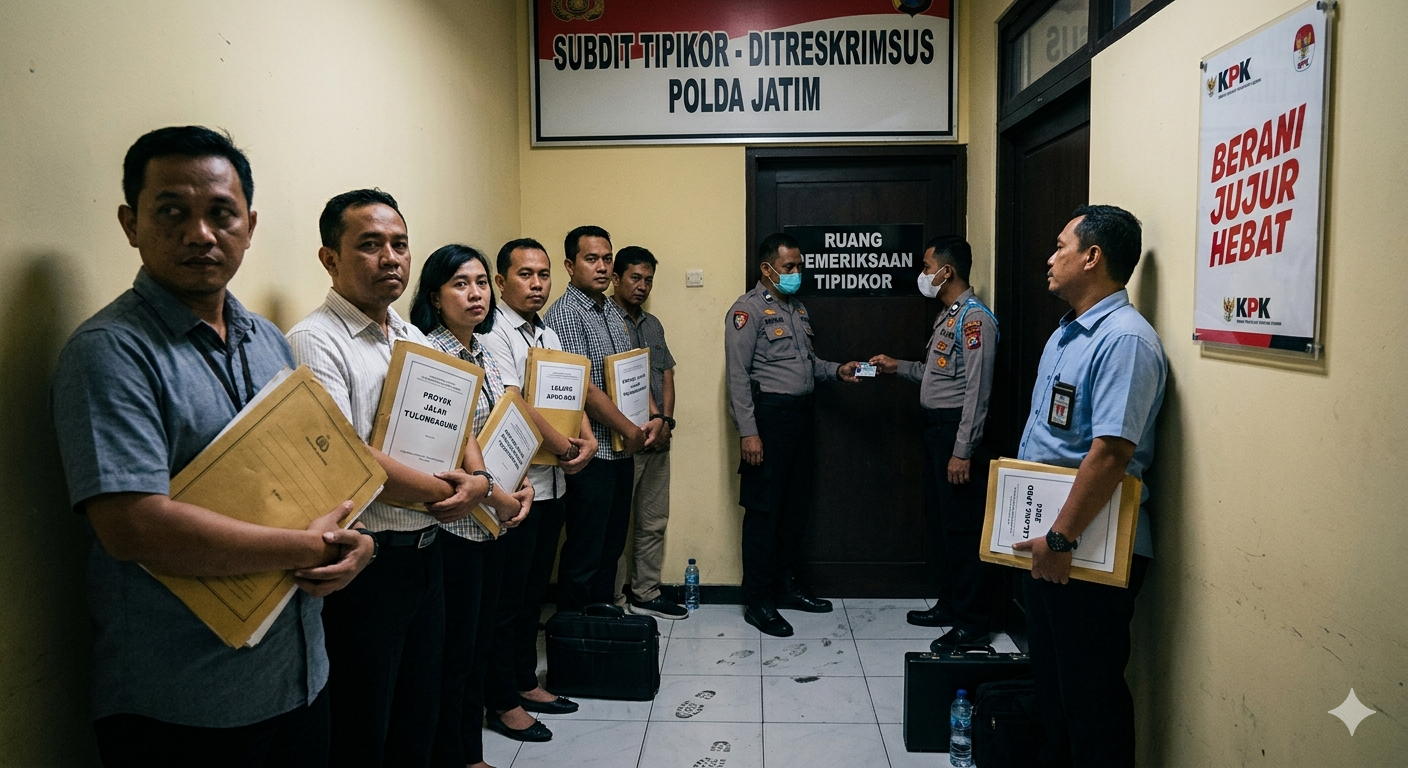 Berburu Aliran Suap Gatut Sunu: Menguliti Skema ‘Arisan Culas’ 12 Bos Rekanan di Polda Jatim