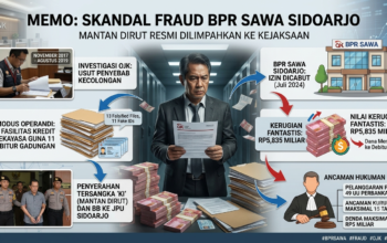 Mantan Dirut BPR SAWA Sidoarjo Masuk Bui Akibat Skandal Kredit Palsu Rp5,8 Miliar