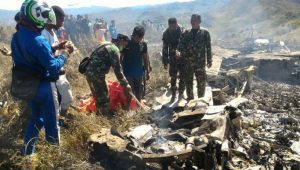 Pesawat Hercules TNI AU Nabrak Gunung di Wamena