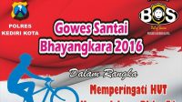 Peringati HUT RI ke 71, Polres Kediri Kota Gelar Gowes Bhayangkara