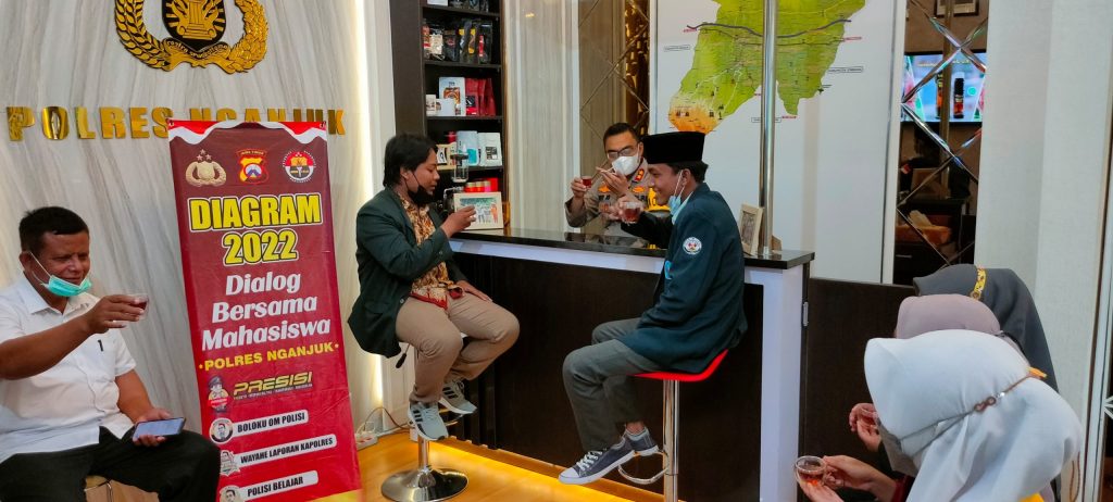 Gelar Dialog Bersama Mahasiswa, Kapolres Ajak Semua Pihak Membangun Nganjuk Lebih Baik