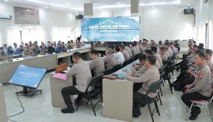 Jelang Operasi Ketupat Semeru 2025,Polres Nganjuk Gelar Rakor Lintas Sektoral