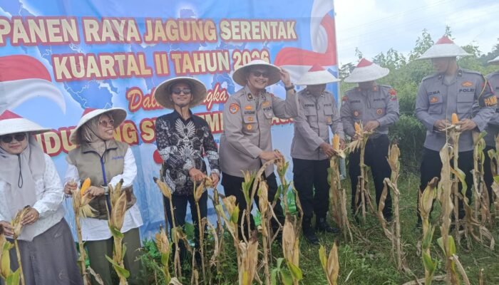 Panen Raya Jagung Serentak, Polres Blitar Dukung Swasembada Pangan Nasional