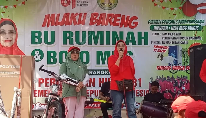 Hj Ruminah Deklarasikan Diri Maju Pilkades 2027, Ribuan Peserta Jalan Sehat Mengamini