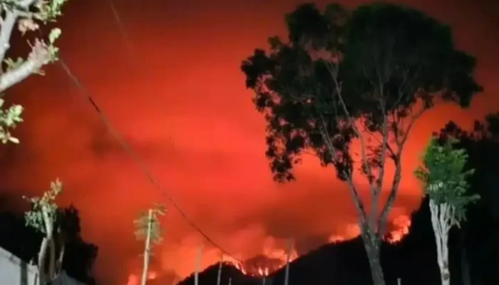 Update Pengamatan Visual BMKG  Kebakaran di Kawasan Puncak Gunung Wilis