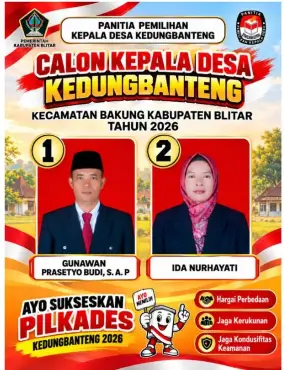 Jelang Pilkades Kedungbanteng, Marsaid Ingatkan Warga Tak Terpecah karena Beda Pilihan 2 Blitar, memo.co.id
Menjelang pemilihan kepala Desa Kedungbanteng, Kecamatan Bakung, Kabupaten Blitar, dinamika politik di tingkat desa mulai terasa. Dua kandidat, Gunawan Prasetya Budi dan Ida Nurhayati, mulai menyampaikan visi dan misi sekaligus berupaya meraih dukungan masyarakat.Di tengah meningkatnya aktivitas politik tersebut, Kepala Desa Kedungbanteng Marsaid mengingatkan masyarakat agar tetap menjaga kerukunan dan tidak menjadikan perbedaan pilihan sebagai sumber perselisihan.Menurut Marsaid, kontestasi pemilihan kepala desa merupakan bagian dari proses demokrasi yang semestinya dijalankan dengan mengedepankan kedewasaan, saling menghormati, serta menjaga hubungan baik antarsesama warga.Ia menilai kedua kandidat merupakan bagian dari masyarakat Kedungbanteng yang memiliki kesempatan untuk berkontribusi bagi kemajuan desa. Karena itu, persaingan dalam memperoleh dukungan hendaknya tidak mengikis rasa persaudaraan yang selama ini terbangun.“Kedua tokoh calon kepala desa ini merupakan putra-putri terbaik Desa Kedungbanteng. Kami memohon agar perbedaan pilihan jangan dijadikan perselisihan antarwarga. Justru, perbedaan pilihan inilah yang seharusnya mempererat tali persaudaraan,” pinta Marsaid.Pesan tersebut menjadi penting di tengah dinamika menjelang pemungutan suara. Sebab, dalam pemilihan di lingkungan desa, para kandidat dan pendukungnya merupakan bagian dari masyarakat yang sama. Hubungan sosial yang terjalin sehari-hari harus tetap terjaga, apa pun hasil kontestasi nantinya.Marsaid berharap seluruh elemen masyarakat dapat menempatkan kepentingan desa di atas kepentingan kelompok maupun dukungan politik sesaat. Dengan demikian, proses pemilihan tidak hanya menjadi sarana menentukan pemimpin, tetapi juga momentum untuk memperkuat kebersamaan warga.Desa Kedungbanteng sendiri terdiri atas tiga dusun, yakni Krajan, Kedunggong, dan Janggan. Wilayah tersebut dihuni sekitar 3.000 penduduk yang terbagi dalam 30 rukun tetangga (RT) dan enam rukun warga (RW).Sebagian besar masyarakat menggantungkan penghidupan dari sektor pertanian. Selain itu, terdapat warga yang menjalankan usaha serta menekuni bidang peternakan. Kondisi tersebut menjadikan keberlanjutan pembangunan desa dan peningkatan kesejahteraan masyarakat sebagai kepentingan bersama yang perlu diperhatikan oleh pemimpin terpilih.Di tengah upaya masing-masing kandidat menggalang dukungan, Marsaid kembali menegaskan bahwa hasil pemilihan harus diterima dengan sikap dewasa. Pihak yang memperoleh suara terbanyak diharapkan tidak melupakan persatuan, sedangkan pihak yang belum mendapatkan kepercayaan masyarakat diharapkan tetap berkontribusi bagi pembangunan desa.“Kita ini menjalankan politik dengan sistem demokrasi. Siapa pun yang nantinya menang, bagi calon yang kalah saya berharap tetap bersatu. Bersama-sama membangun Desa Kedungbanteng agar lebih baik dan bermartabat, sehingga kesejahteraan masyarakat bisa tercapai bersama para pemangku kepentingan desa lainnya,” imbuhnya.Bagi Marsaid, keberhasilan pemilihan kepala desa tidak semata-mata ditentukan oleh terlaksananya pemungutan suara atau terpilihnya seorang pemimpin baru. Lebih dari itu, suasana yang aman, tertib, dan kondusif hingga seluruh tahapan selesai juga menjadi hal yang perlu dijaga bersama.Ia berharap masyarakat tidak mudah terprovokasi oleh perbedaan pandangan maupun dinamika dukungan selama proses pemilihan berlangsung. Komunikasi yang baik dan sikap saling menghormati dinilai penting untuk mencegah persoalan yang dapat mengganggu keharmonisan lingkungan.Dengan semangat kebersamaan tersebut, Marsaid mengajak seluruh masyarakat Kedungbanteng untuk tetap menjaga persaudaraan dan mendukung proses demokrasi yang damai. Sebab, setelah kontestasi berakhir, seluruh warga akan kembali hidup berdampingan dan memiliki tanggung jawab yang sama dalam membangun desa.Pada akhirnya, siapa pun yang mendapatkan amanah masyarakat diharapkan mampu menjalankan pemerintahan desa secara bertanggung jawab, memberikan pelayanan yang baik, serta mendorong pembangunan yang berorientasi pada kepentingan warga.Pemilihan kepala desa pun diharapkan menjadi awal bagi penguatan persatuan dan kemajuan Kedungbanteng, bukan justru meninggalkan sekat-sekat yang memisahkan masyarakat.