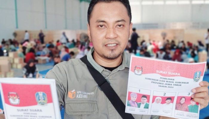 KPU Kediri Genjot Sortir dan Lipat Surat Suara Pilkada 2024, Target Selesai Tepat Waktu