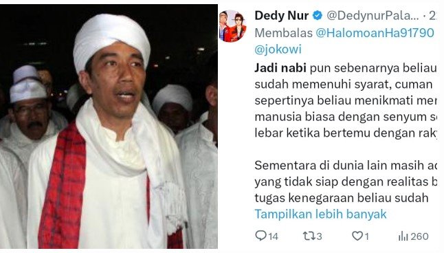 Kader PSI Klaim Presiden Jokowi Memenuhi Syarat Jadi Nabi, Rame di Jagat Maya