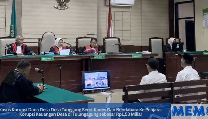 Kasus Korupsi Dana Desa Desa Tanggung Tulungagung, Seret Kades Dan Bendahara Ke Penjara