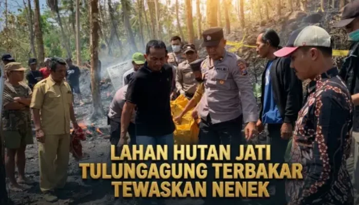Lahan Hutan Jati Tulungagung Terbakar Tewaskan Nenek