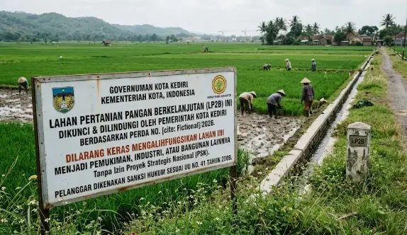 Lahan Pertanian Pangan Kota Kediri Bertambah melalui optimalisasi tanah eks TKD.