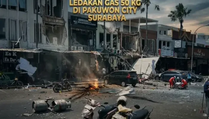 Ledakan Gas Pakuwon City Surabaya Rusakkan  41 Bangunan