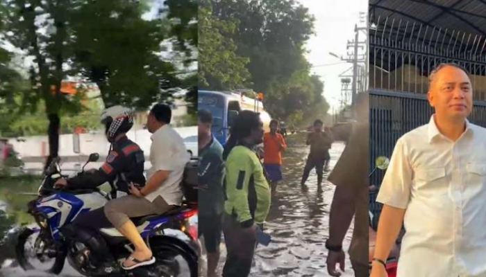 Pantang Pulang Sebelum Surut! Wali Kota Surabaya Eri Cahyadi Tinggal di Lokasi Banjir Gunung Anyar