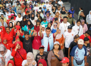 Pasangan Calon Walikota Blitar No 2 Gelar Jalan Sehat di Lapangan Turi Sukorejo