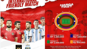 Pemesanan Tiket Laga Sepak Bola FIFA Matchday Indonesia vs Argentina Dimulai! Simak Harga dan Jadwalnya