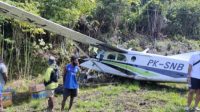 Penampakan Pesawat Pilatus Usai Kecelakaan di Paniai Papua