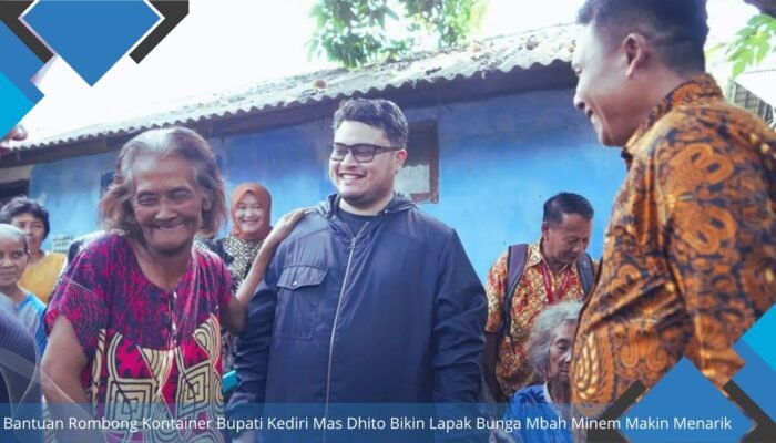 Bantuan Rombong Kontainer Bupati Kediri Mas Dhito Bikin Lapak Bunga Mbah Minem Makin Menarik