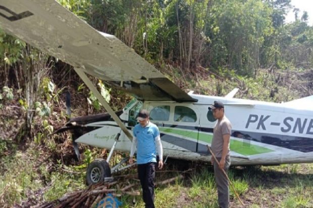 Pesawat Pilatus Tergelincir di Lapangan Terbang Perintis Paniai Papua