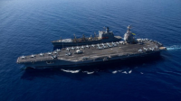 Planet Labs Ungkap Gambar Tiruan USS Gerald R. Ford di Gurun