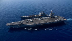 Planet Labs Ungkap Gambar Tiruan USS Gerald R. Ford di Gurun