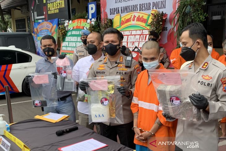 Polisi Bekuk Kurir Sabu Sabu Seberat 2,6 kilogram Jaringan Narkoba Malang