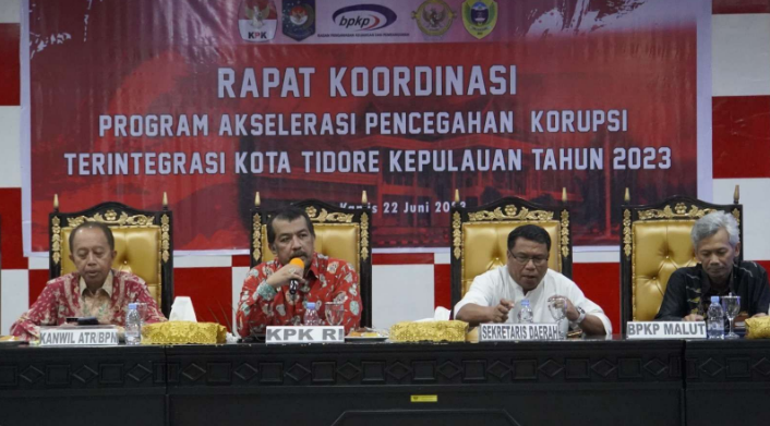 Rapat Koordinasi Program Akselerasi Pencegahan Korupsi Terintegrasi di Kota Tidore Kepulauan Tahun 2023