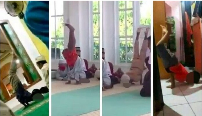 Sujud freesstyle saat sholat taraweh, dihujan nettizen