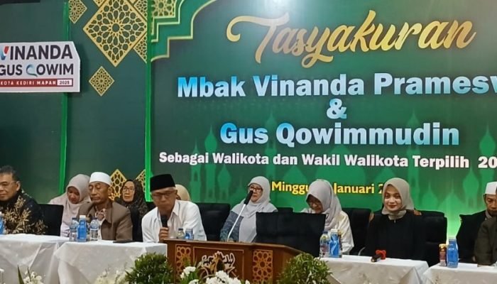 Terpilih Wali Kota Kediri, Vinanda – Gus Qowim Gelar Tasyakuran