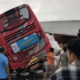 Tragedi Berdarah Bus Indorent Jakarta Malang Terguling di Tol Ngawi Pramugari Tewas dan 32 Penumpang Luka Akibat Kecelakaan Tunggal