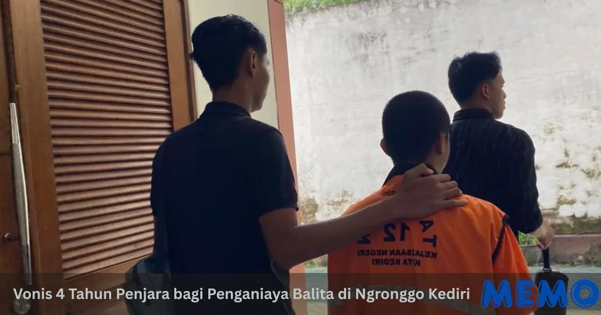 Vonis empat tahun penjara, penganiaya balita ngronggo kediri