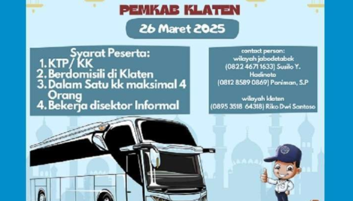 Warga Klaten Serbu Mudik Gratis! Kuota Ludes dalam Sekejap, Tahun Depan Tambah Armada