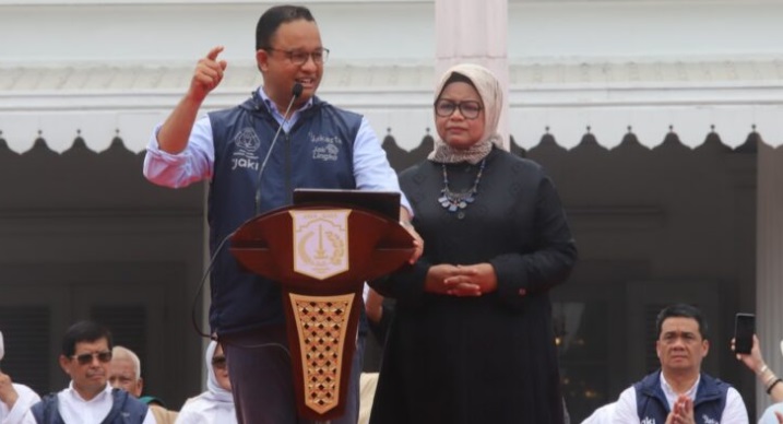 Calon Presiden Anis Baswedan Bertemu dengan Presiden JOkowi di Isatana