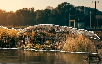 Geger! Buaya Besar Kembali Muncul di Sungai Kali Malang Sidoarjo, Warga dan Pemancing Khawatir 3 buaya bnesar kembali muncul di kalimalang sidoarjo