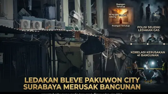 dampak ledakan pakuwon city surabaya rusak 41 bangunan
