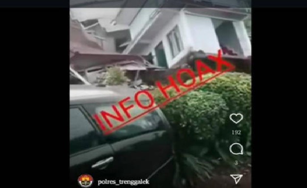 enyebar Video Hoaks Longsor Besar di Panggul Trenggalek Diburu Polisi