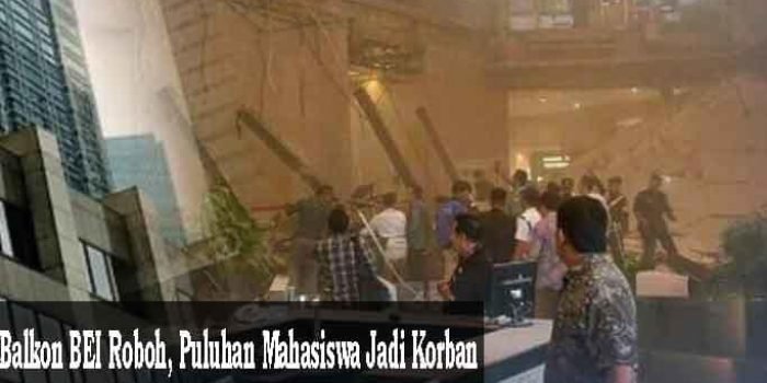 Ini Video Rekaman CCTV Saat Detik detik Balkon Bursa Efek Indonesia Roboh