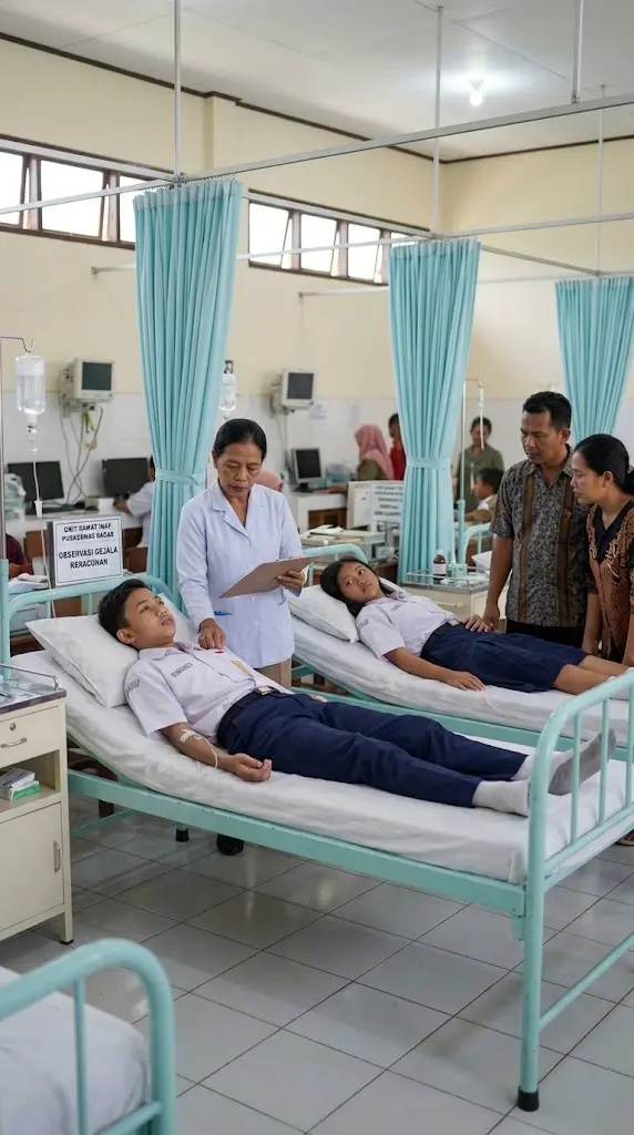 Dugaan Keracunan MBG di Badas Kediri: 10 Pelajar Mual dan Pusing, Puskesmas Beri Perawatan Intesif 1 Dugaan Keracunan MBG di Badas Kediri: 10 Pelajar Mual dan Pusing, Puskesmas Beri Perawatan
